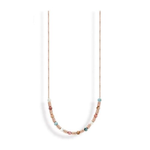 Victoria Colier de mărgele colorat rose gold