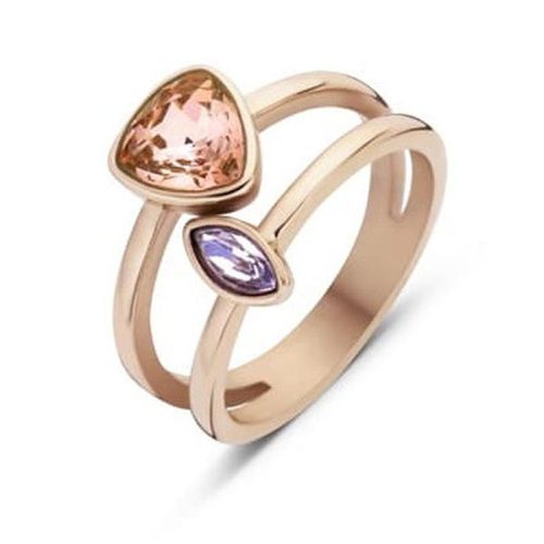 Victoria Inel cu pietre colorate de culoare rose gold