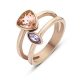 Victoria Inel cu pietre colorate de culoare rose gold
